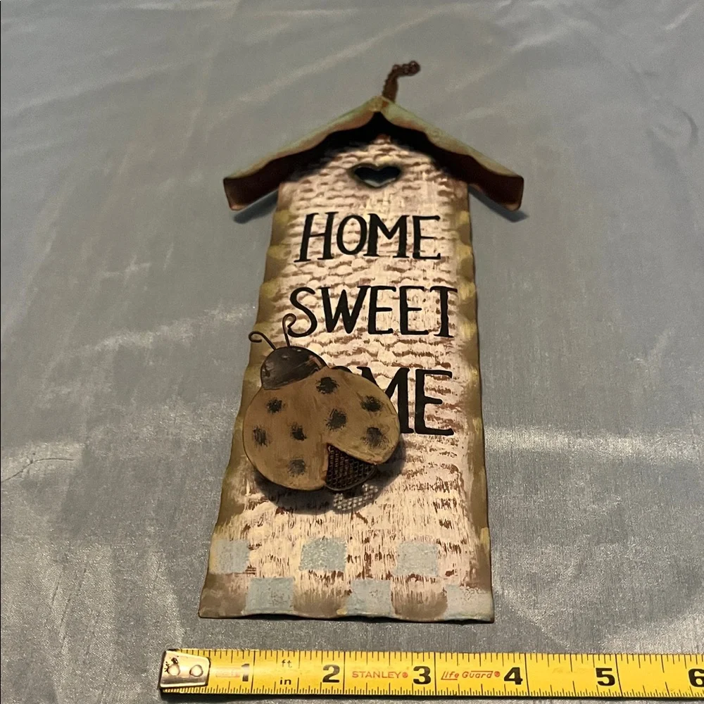 Rustic Metallic Home Sweet Home Wall Decor